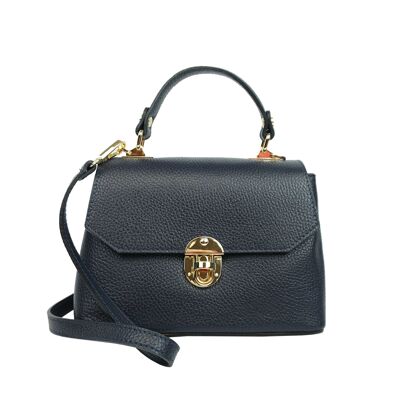 Borsa a mano in pelle Treviso Navy