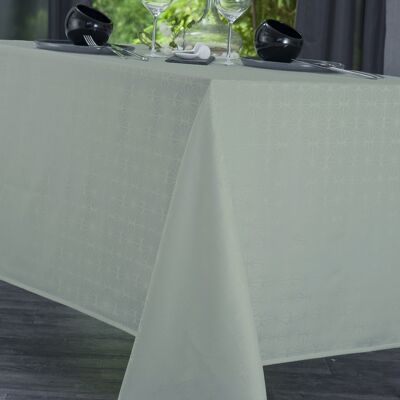 Damast-Tischdecke - Venezia Green Celadon SQUARE 160x160