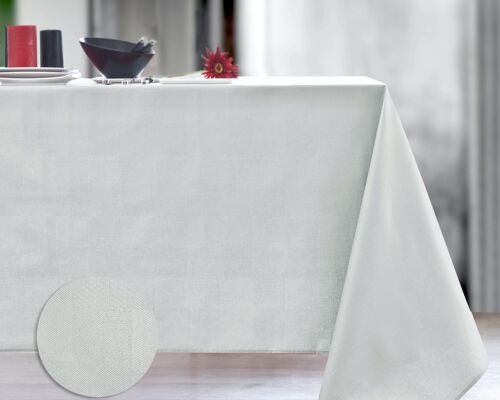 Nappe Damassé enduit - Mini tactile Brume RECT 160x200