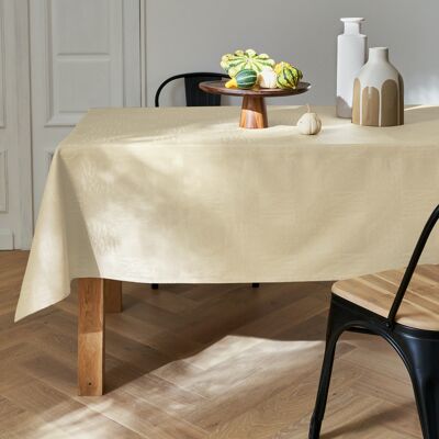 Tovaglia damascata rivestita - Savane Beige RECT 160x250