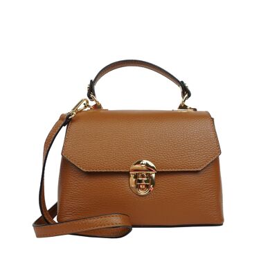 Camel Treviso leather handbag
