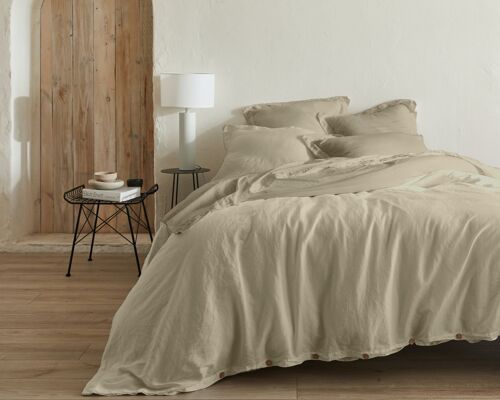 Drap plat - Organic Sable 240x300