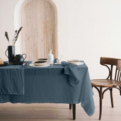 Tablecloth - Organic Blue Mineral ROUND 180
