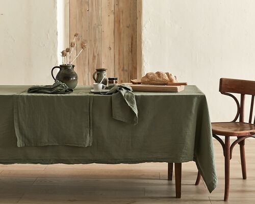 Buy wholesale Tablecloth - Organic Khaki SQUARE 200x200