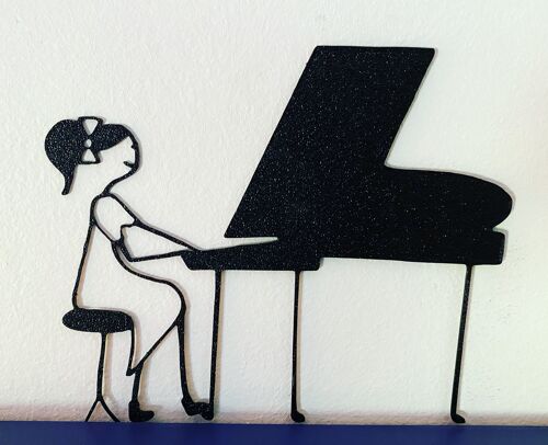 La pianiste, décoration murale