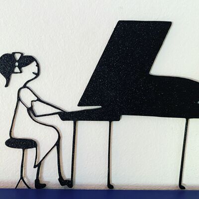 Il pianista, decorazione murale