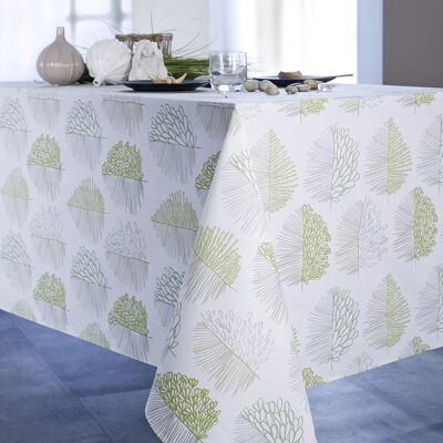 Coated cotton tablecloth - Angha Jade RECT 160x300