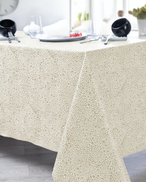 Nappe coton enduit - Bulle Creme RECT 160x300