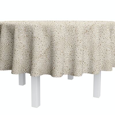 Nappe coton enduit - Bulle Creme RONDE 160