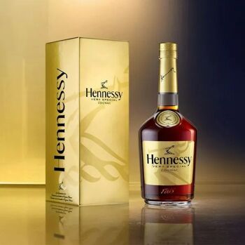Hennessy Cognac 40% Coffret Cadeau Édition Limitée 0,7 L Doré 1