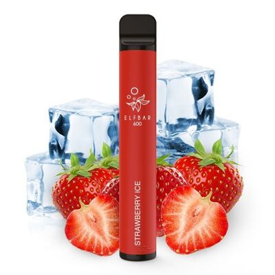 Elfbar 600 EShisha Vape Jetable Strawberry Ice