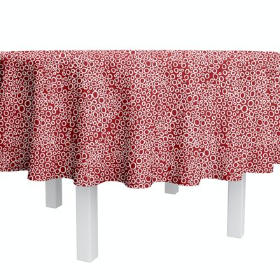 Coated cotton tablecloth - Bulle Rouge ROUND 160