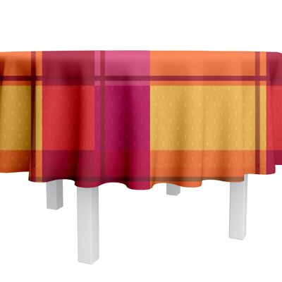 Nappe coton enduit - Indila Framboise RONDE 160