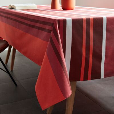 Nappe coton enduit - Luz Brique RONDE 160