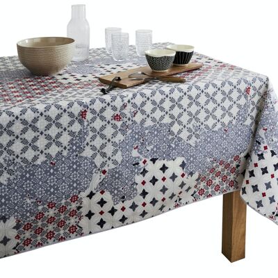 Nappe coton enduit - Montena Rouge RECT 160x350