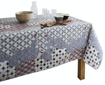 Nappe coton enduit - Montena Rouge CARRE 160x160