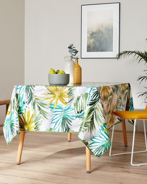 Nappe coton enduit - Oasis Vert RECT 160x200