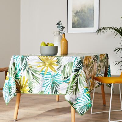 Coated cotton tablecloth - Oasis Green RECT 160x200