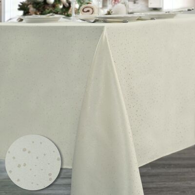 Damask Tablecloth - Odeon Ivory SQUARE 160x160