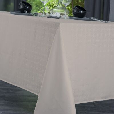 Nappe Damassé - Venezia Rose poudré OVALE 160x240