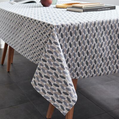 Coated cotton tablecloth - ROUND Ficelle Texture 160