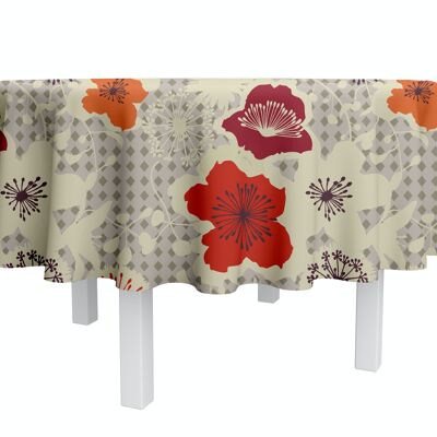 Nappe coton enduit - Vida Multicolore RONDE 160