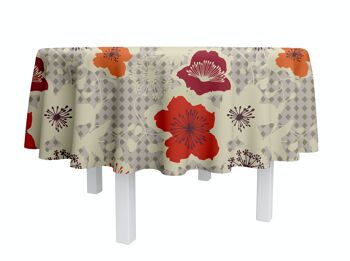 Nappe coton enduit - Vida Multicolore RONDE 160