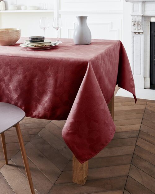 Nappe Damassé - Abanico Bordeaux OVALE 160x240