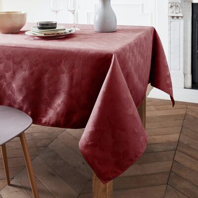 Damask Tablecloth - Abanico Burgundy OVAL 160x240