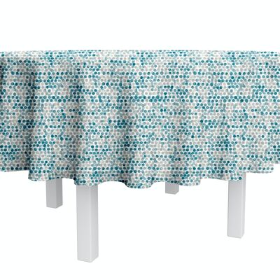 Coated cotton tablecloth - Perle Bleu ROUND 160
