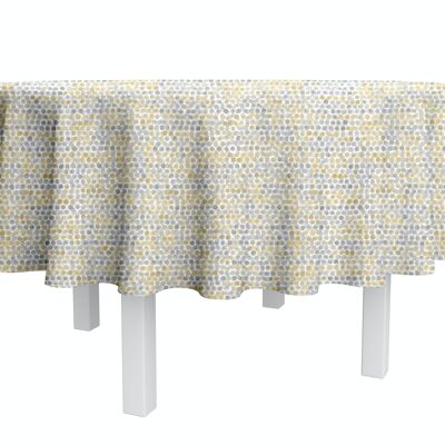 Coated cotton tablecloth - Pearl Gray ROUND 160