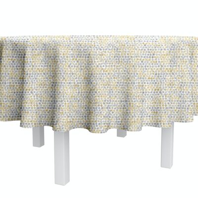 Nappe coton enduit - Perle Gris RONDE 160