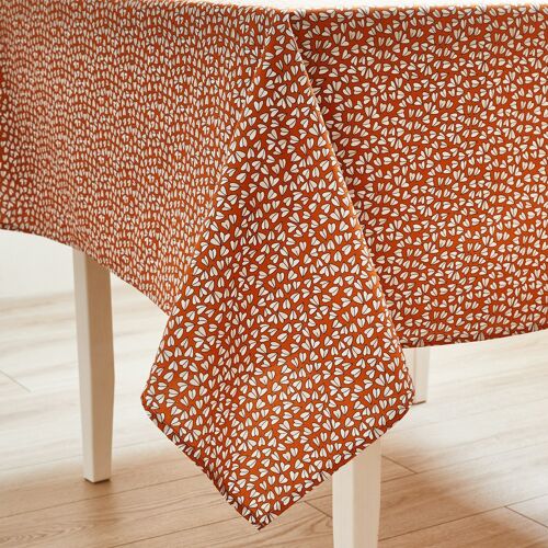 Nappe coton enduit - Sao Orange RECT 160x250
