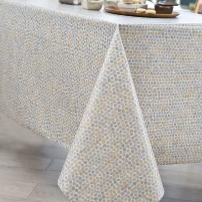 Coated cotton tablecloth - Pearl Gray RECT 160x200