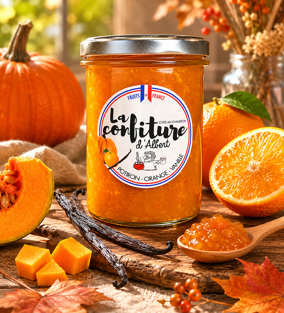 Mermelada de calabaza ecológica naranja y vainilla