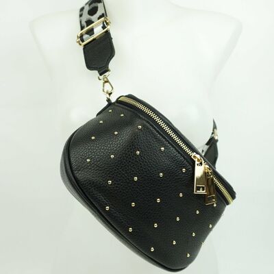 Capri leather belt bag Black