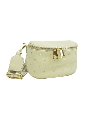 Sac banane en cuir Capri Beige 2