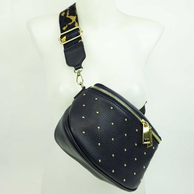 Leather belt bag Capri Navy