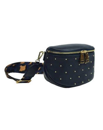 Sac banane en cuir Capri Marine 3