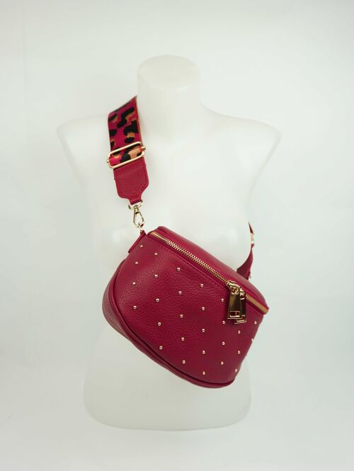 Sac banane en cuir Capri Rouge