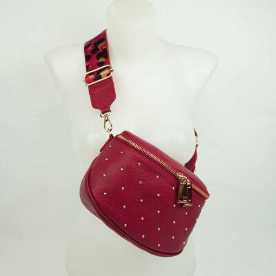 Capri leather belt bag Red