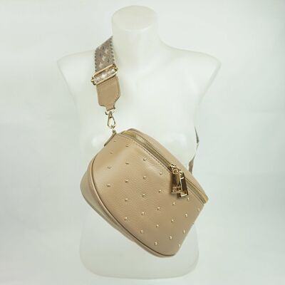 Capri leather belt bag Taupe