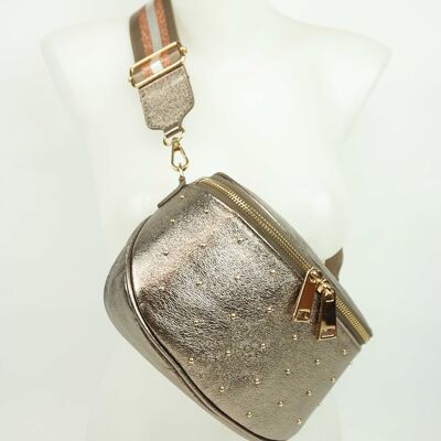 Capri Bronze split leather belt bag