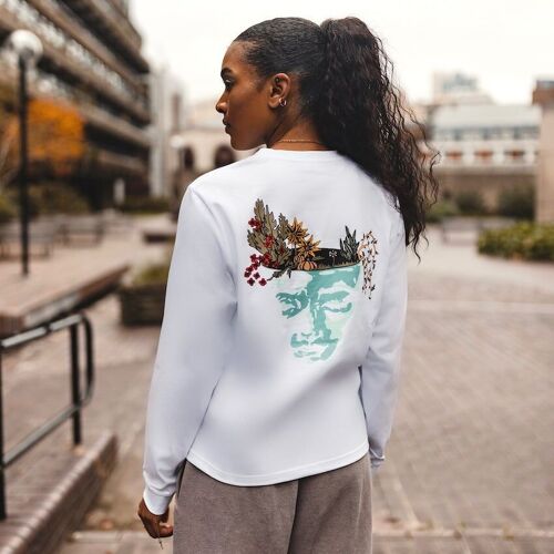 Women's White Mind Long Sleeved T-shirt