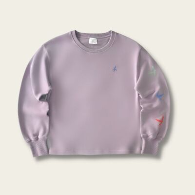 Lila Blütenblatt-Sweatshirt