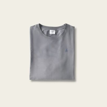 T-shirt Homme Gris Lave Logo Original 3