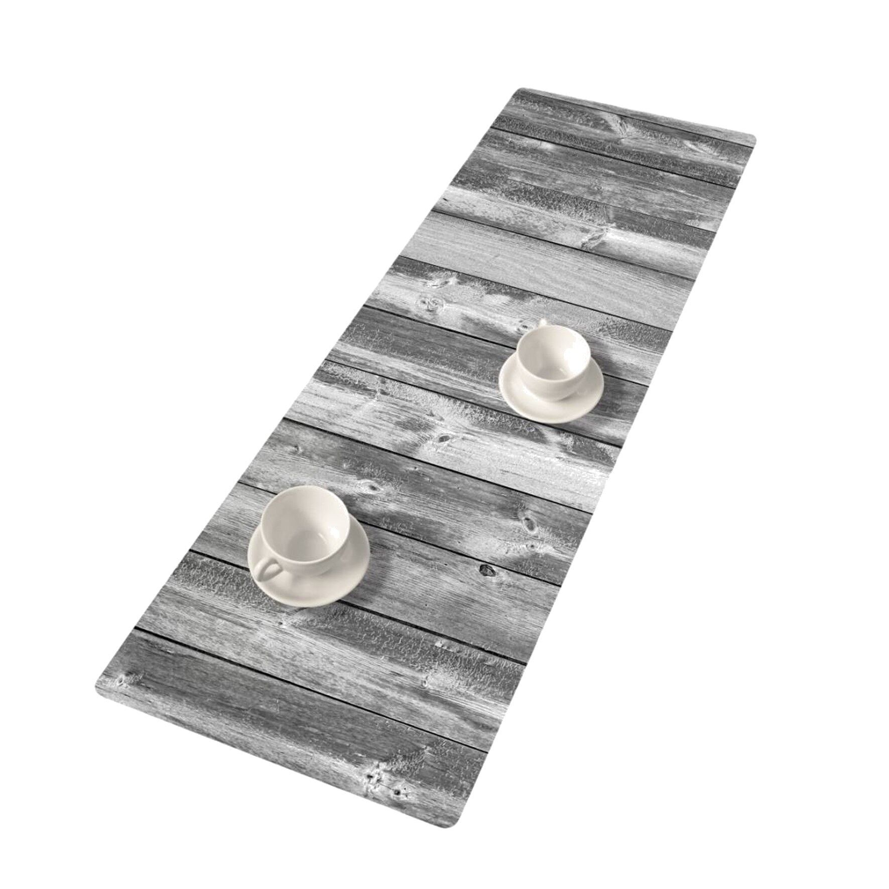 Runner da tavola in legno argento in feltro Bertoni 33 x 95 cm.