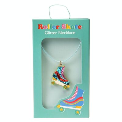 Glitzerkette für Kinder - Rollschuh