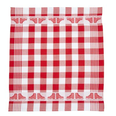 Skating Red - Tea towel set - 6 pieces - Twentse Damask