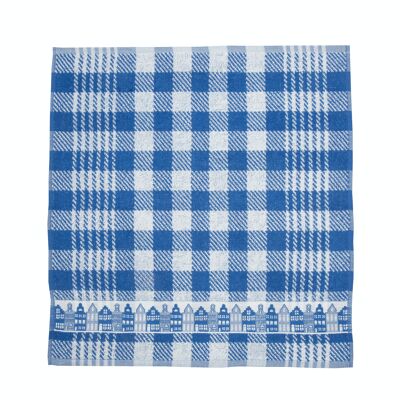 Houses Blue - Kitchen towel set - 6 pieces - Twentse Damask